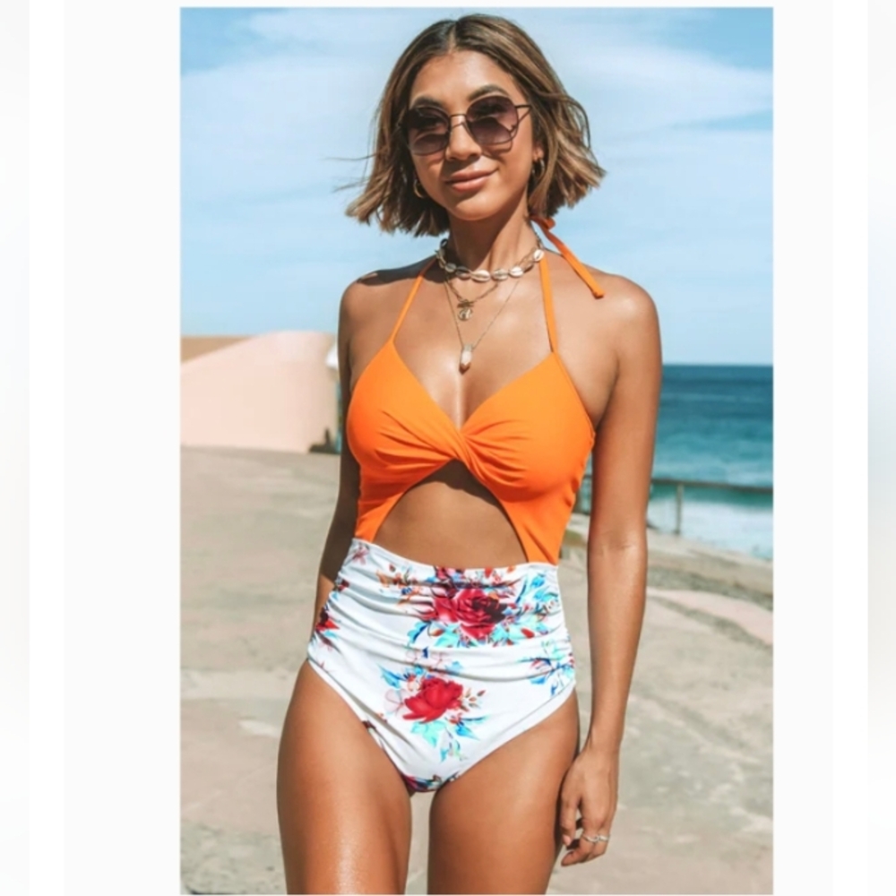 Cupshe NWT Floral Swimsuit XL